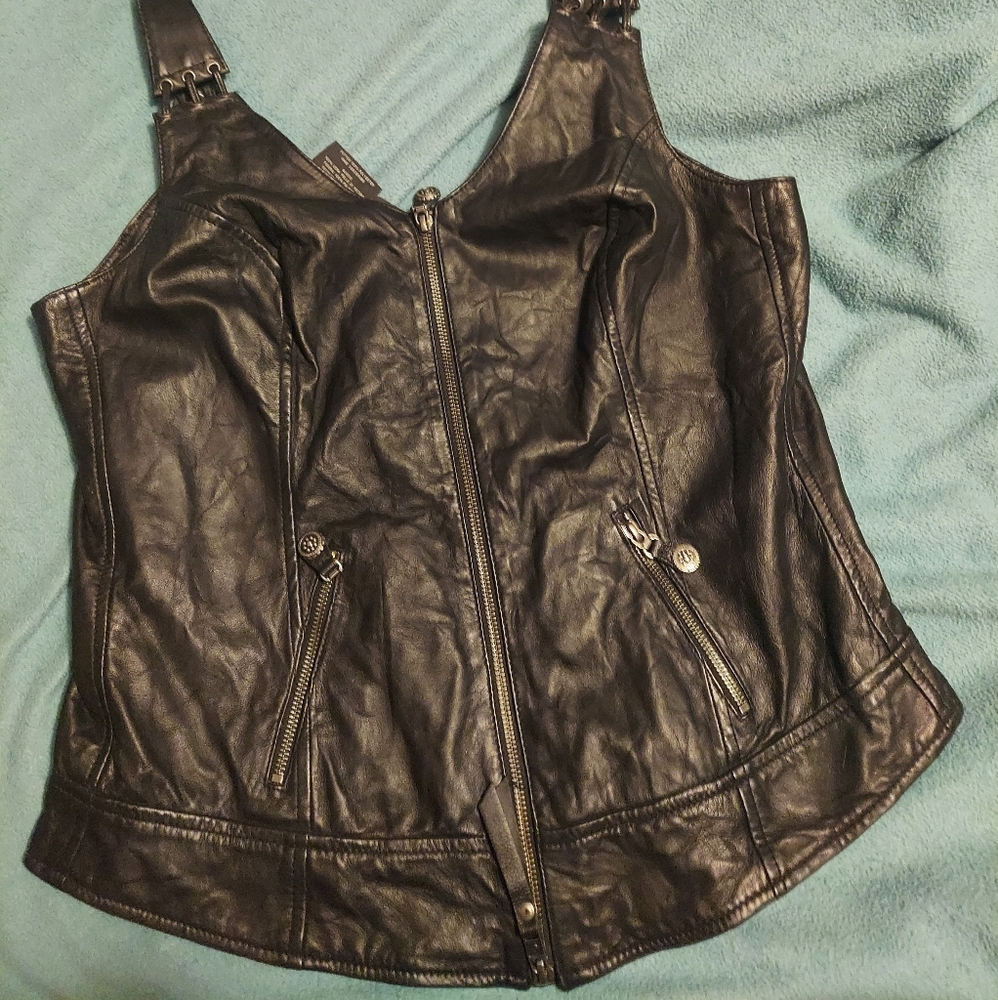 Leather vest
